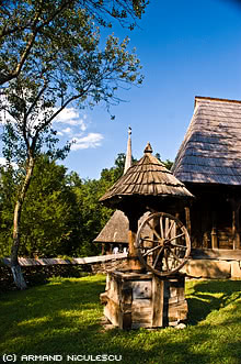 Old Well in Open Air Museum of Folk Civilisation, Sibiu, Romania (Lightroom)