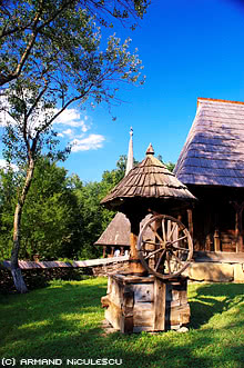 Old Well in Open Air Museum of Folk Civilisation, Sibiu, Romania (Capture One)